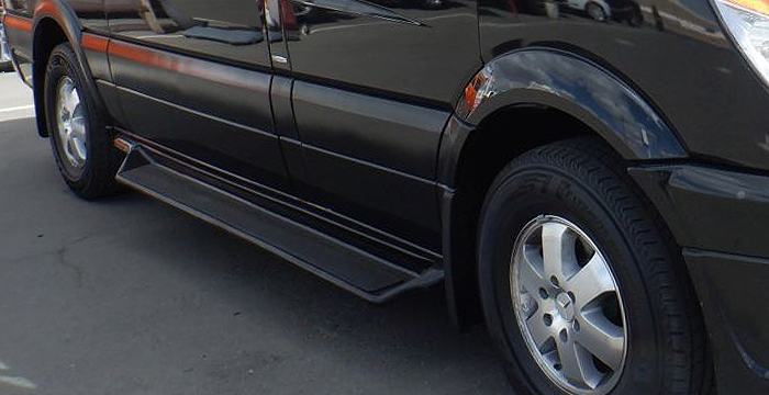 Custom Mercedes Sprinter  Short Wheel Base Running Boards (2019 - 2024) - $990.00 (Part #MB-012-SB)